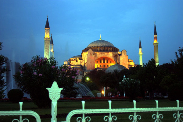 Aya Sophia from the Blue Mosque